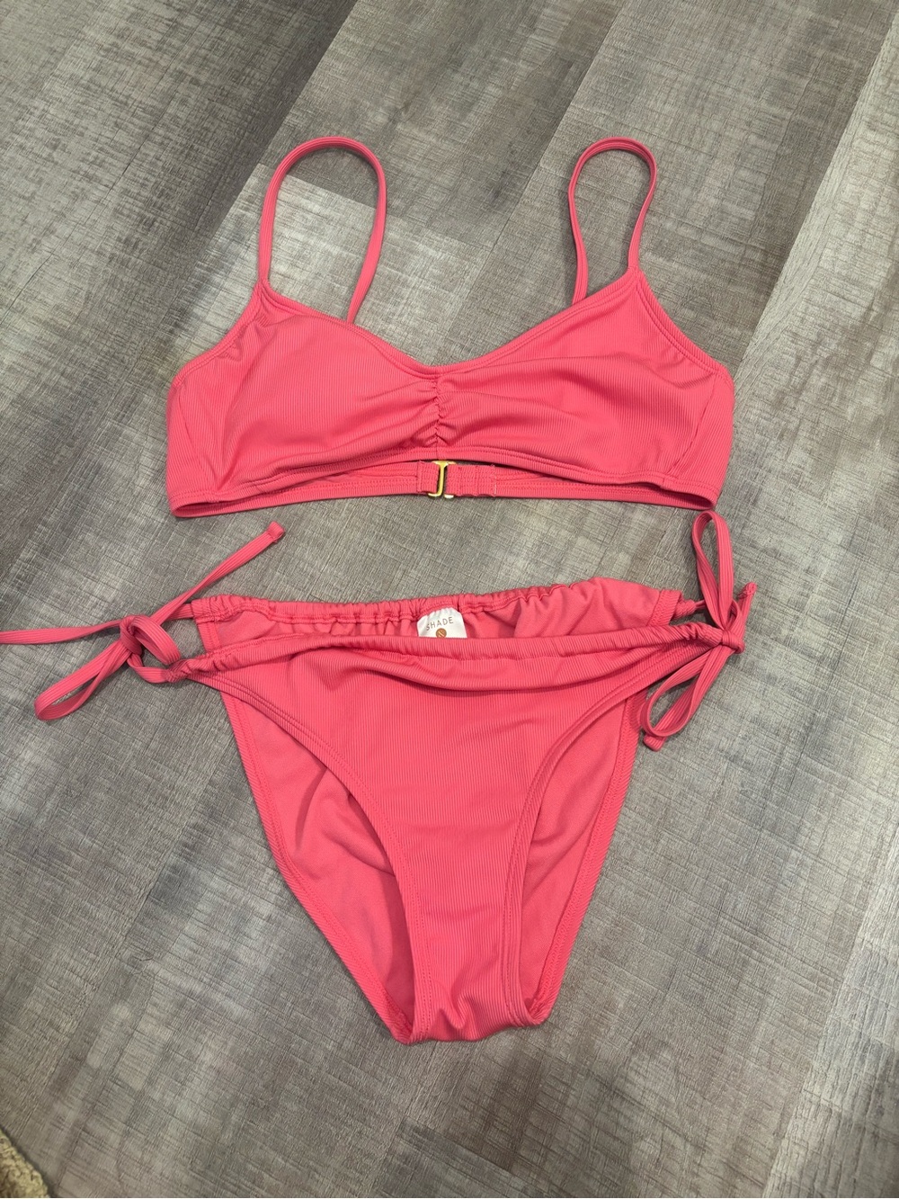 Shade & Shore Pink Tie-Side Bikini Set